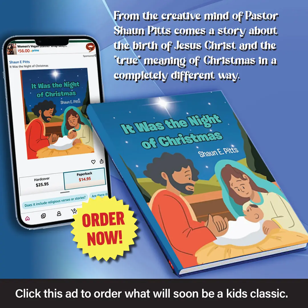 A promotional image for a children's Christmas storybook app.